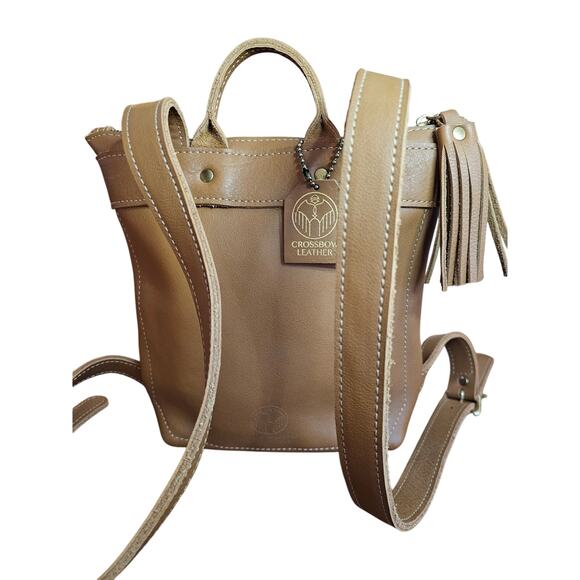 Crossbow Leather Telluride Backpack Handcrafted Normcore Gorpcore Outdoor Camel - Picture 7 of 11